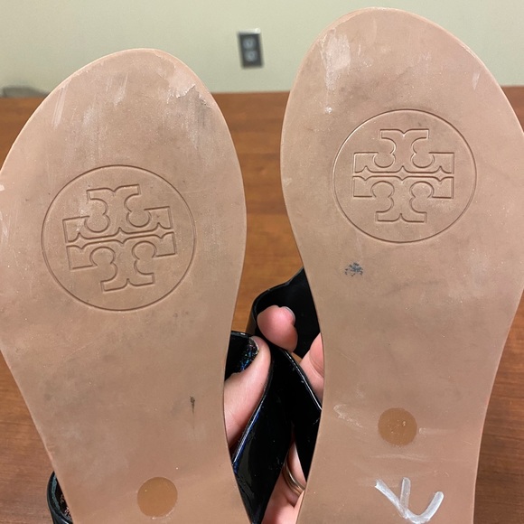 Tory Burch Cameron thong sandal black 5M - Picture 5 of 11